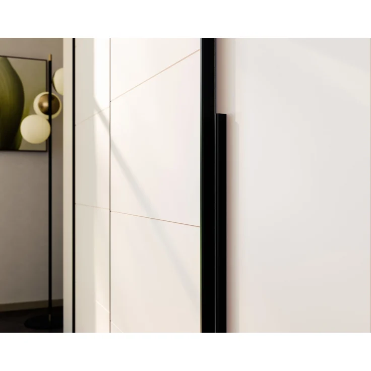 Dreh-/Schwebetürenschrank >NARAGO< 2 Innenschübe, sandfarbig - 270,3x210,5x61,2cm (BxHxT) – Bild 5