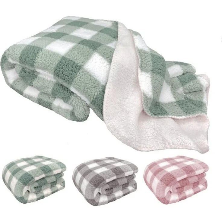 Wohndecke Sherpa Kuscheldecke Cottage Winterdecke Teddy Fell, heimtexland, 150x200 I extra dick I warm I flauschig I kuschelig weich – Bild 4