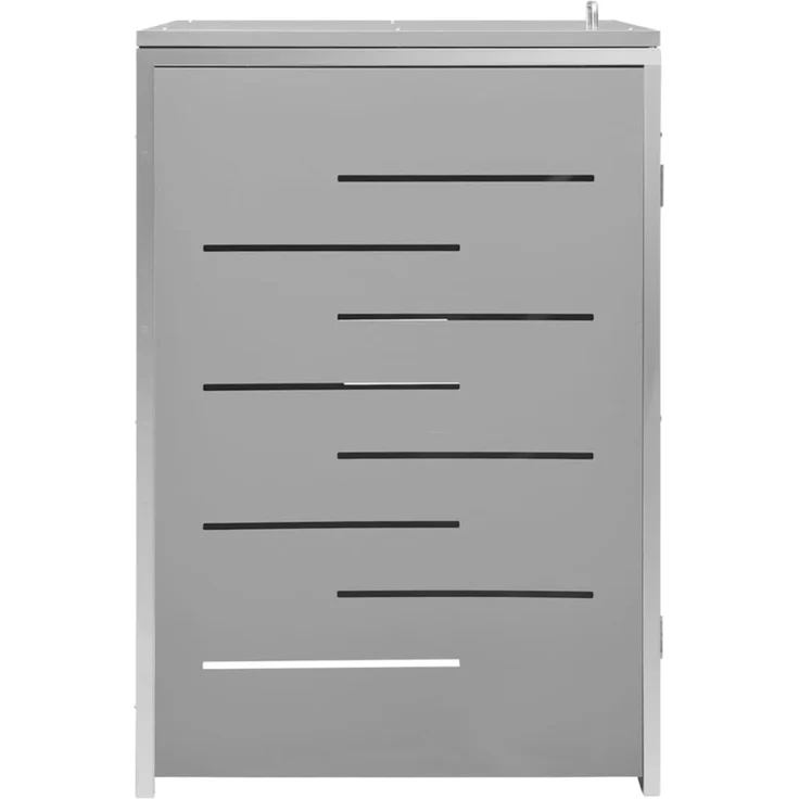 vidaXL Mülltonnenbox für 1 Tonne 69x77,5x112,5 cm Edelstahl 149558 – Bild 11