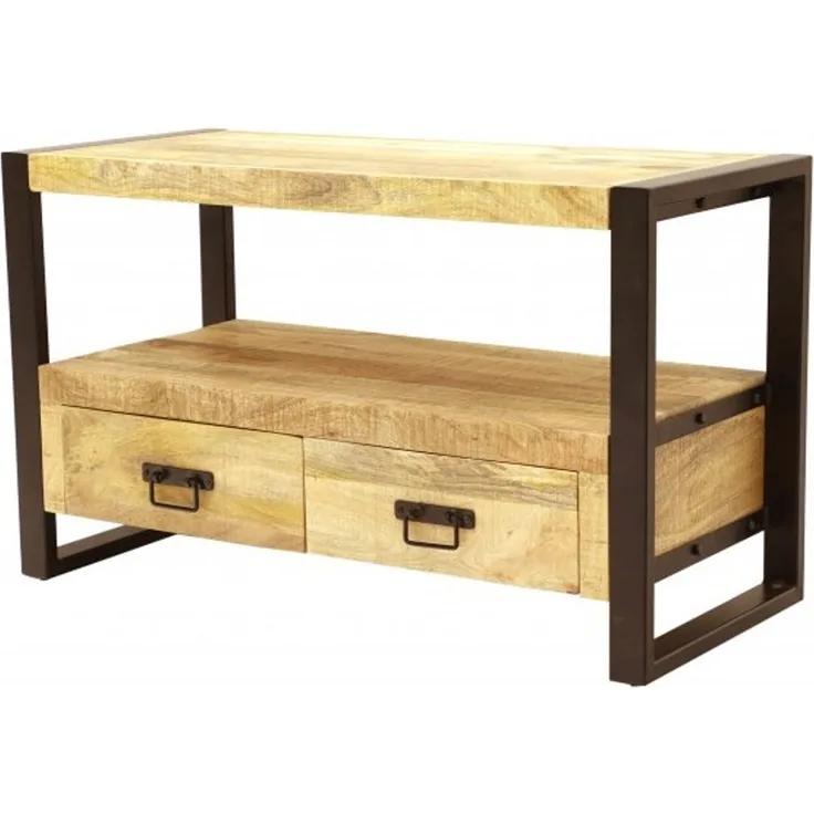 Fernsehtisch Retro 100x60x45 aus indischem Mango-Massivholz