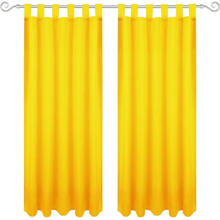 Bestlivings Gardine "Ellen" mit Schlaufen (2 St), Schlaufe, blickdicht, Polyester, einfarbig, modern, waschbar bei 30°C