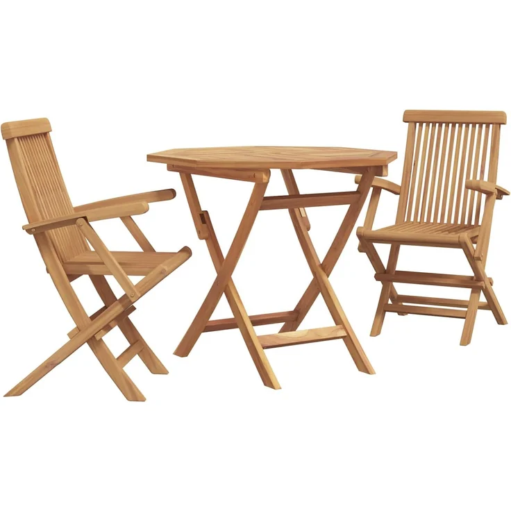 vidaXL Garten Essgruppe 3 pcs Braun Massivholz Akazie 3385965 – Bild 1