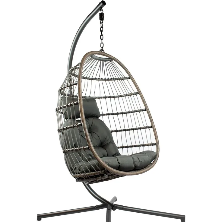 Hängesessel Hängeei Gartenlounger mit Hängezugfeder Schaukelstuhl XL Pura