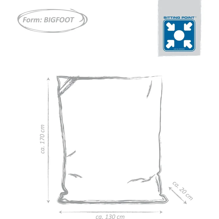 SITTING POINT only by MAGMA Sitzsack 130x170x20cm Braun – Bild 4