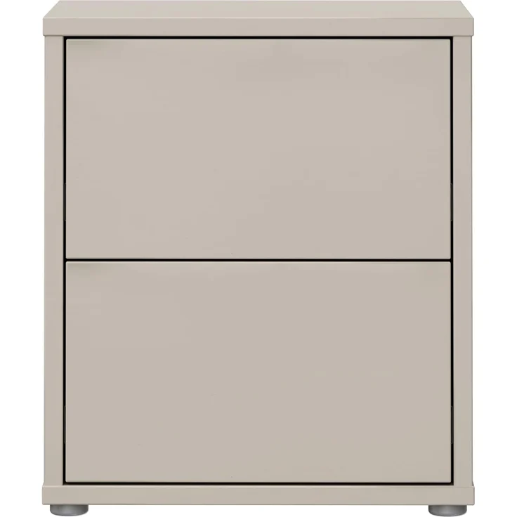 Forte Alice Springs Kommode 50, moderner Nachttisch, Beistelltisch, 2 Schubladen, Schlafzimmer, Wohnzimmer, Holzwerkstoff, Kaschmir Beige, 49,8 cm breit x 57,5 cm hoch x 34,9 cm tief – Bild 1