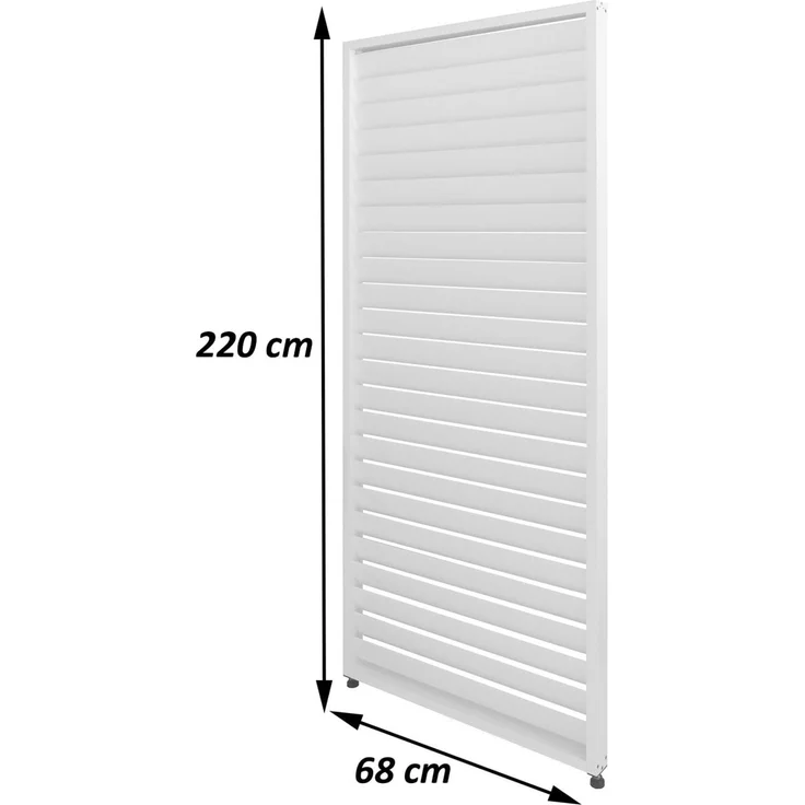 Lamellenwand für Pergola HWC-P65, Lamellenpaneel Modul Paneel Seitenwand, Aluminium 220x90cm ~ anthrazit – Bild 3