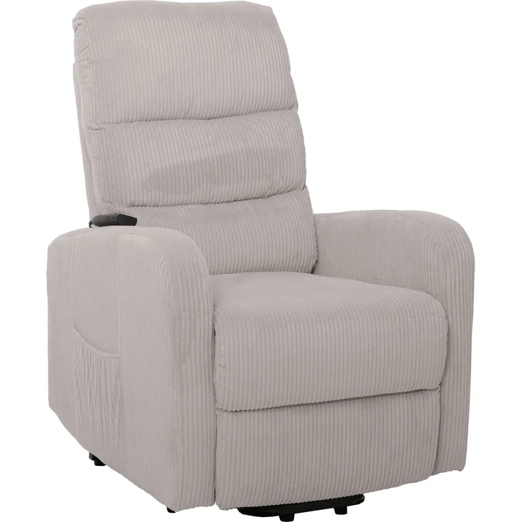 Fernsehsessel HWC-K62, Relaxsessel TV-Sessel Liege, Liegefunktion Aufstehhilfe, Metall Stofff/Textil Cord ~ hellgrau – Bild 10