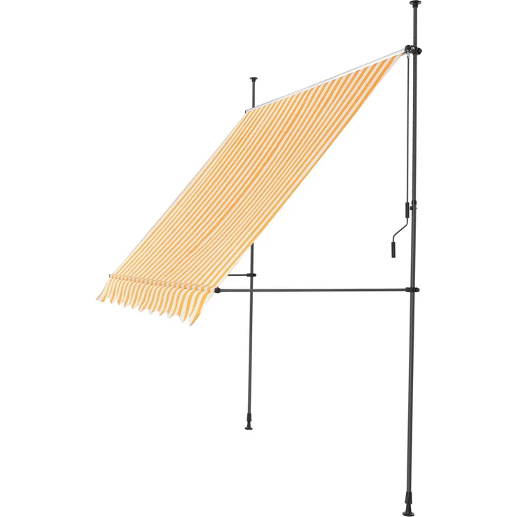 Klemmmarkise Stem 200x120x220-309 cm Gelb / Weiß [pro. tec] – Bild 3