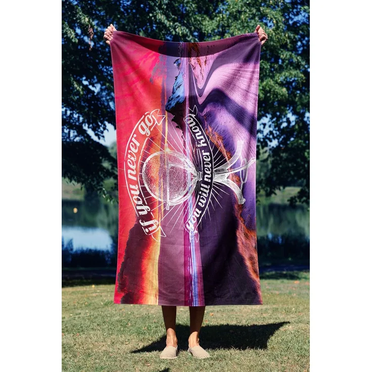 Mijolnir 'You Will Never Know 70' Strandtuch, Mehrfarbig, 70 x 130 cm