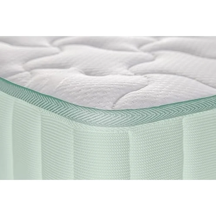 Dormio Atmungsaktive, milbendicht, antibakteriell. Kern aus reinem Eliocel Dichte. Größe 60 x 120 cm, Höhe 12 cm. Matratze für Kinderbett, Baumwolle, weiß, 60x120 – Bild 5