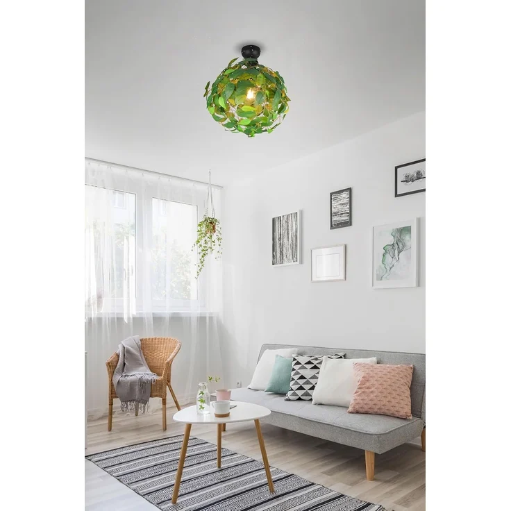 lightling Deckenleuchte Lea, ohne Leuchtmittel, IP20 Indoor, Stoffschirm, Ø 38 cm – Bild 3