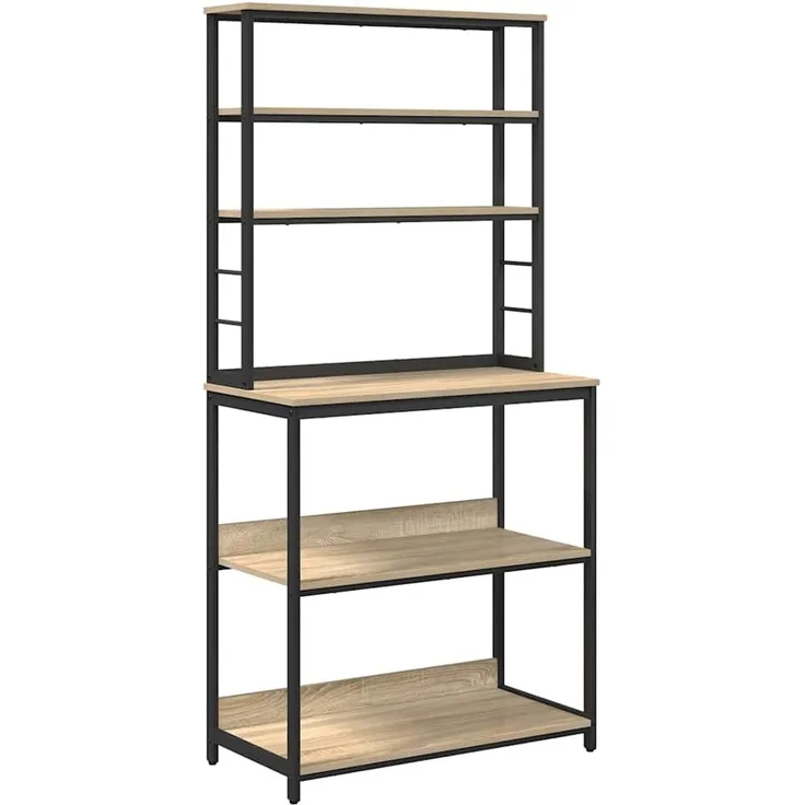 vidaXL Küchenregal Sonoma-Eiche 80 x 40 x 168 cm Holzwerkstoff 883887