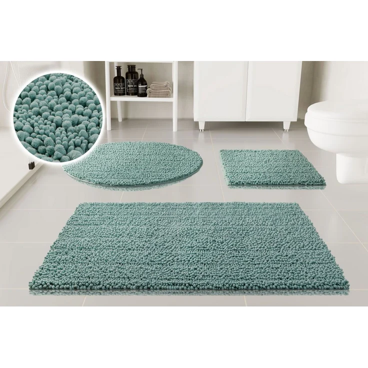 OTTO home Badematte Torrni, Höhe 22 mm, rutschhemmend beschichtet, schnell trocknend, fußbodenheizungsgeeignet, Polyester, rechteckig, Badteppich, getuftet, modern, Uni, antirutsch, flauschig, hochflor – Bild 1