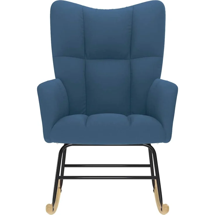 vidaXL Schaukelstuhl Blau Stoff 4016797 – Bild 2