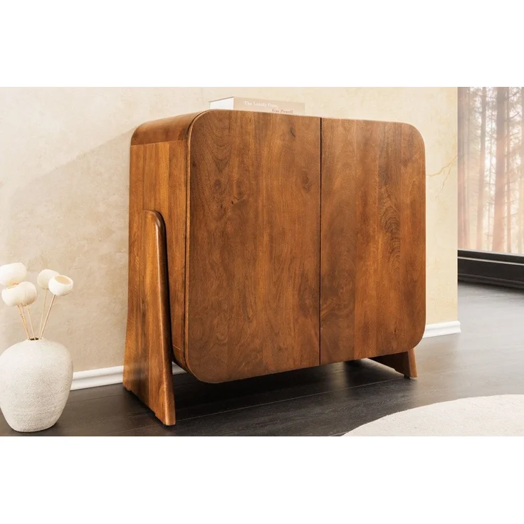 riess-ambiente Lowboard BRASIL 75cm braun – Mango Massivholz, zwei Fächer, fertig montiert (Einzelartikel, 1 St), quadratischer Schrank mit Stauraum & Ablage – ideal fürs Wohnzimmer – Bild 5