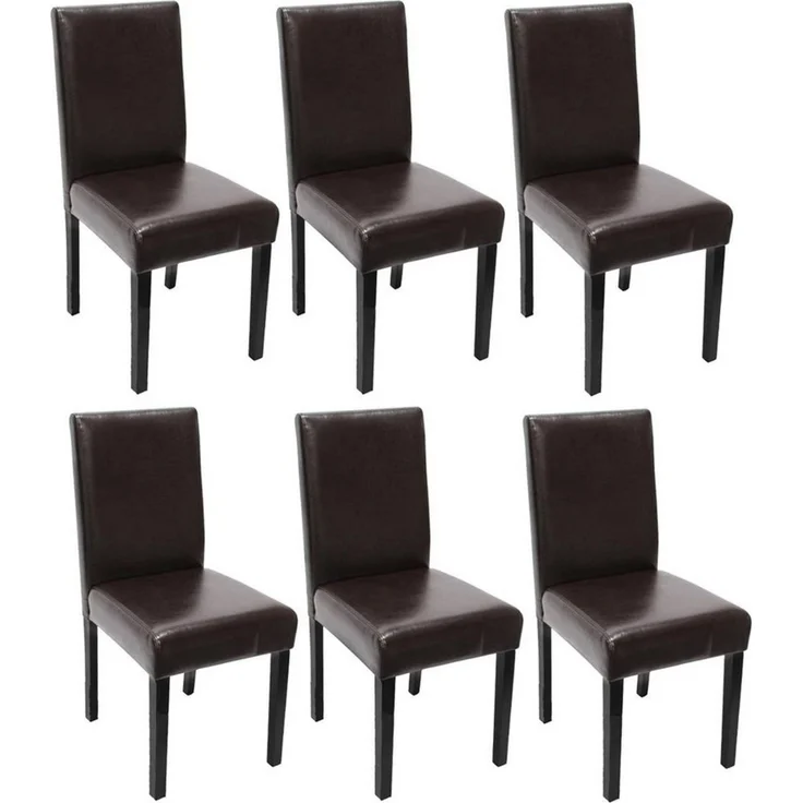 MCW Esszimmerstuhl Littau-6 (Set, 6 St), 6er-Set, Hohe Rückenlehne, Rutschfest durch Kunststoff-Bodenschoner – Bild 5