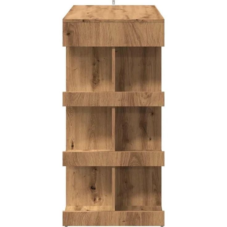 vidaXL Bartisch mit Regal Artisan-Eiche 100x48x101,5 cm 856759 – Bild 4