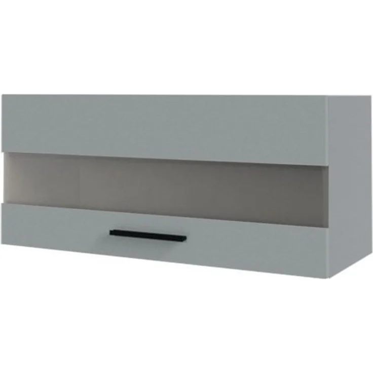 Küchenklapphängeschrank BONN 80x36cm Glas Farbe: dust grey matt / grau (BO-W4BS/80/LAM) – Bild 4