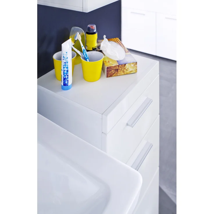 Trendteam 'Amanda' Hochschrank, Holz, Weiß Hochglanz, 190 x 31 x 73 cm – Bild 12