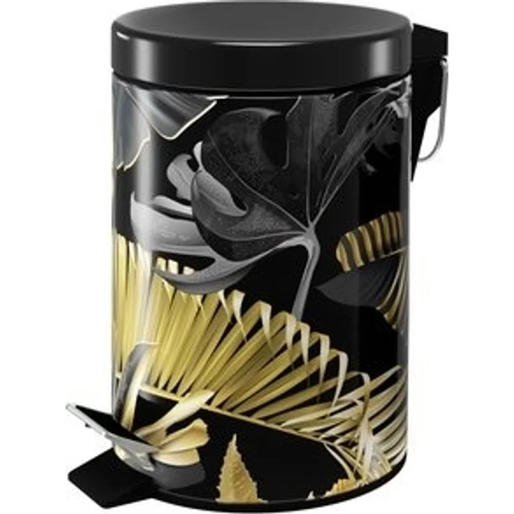 Sanilo Kosmetikeimer Golden Leaves, 3 Liter, Bad Mülleimer mit Absenkautomatik & Innenbehälter – Bild 6