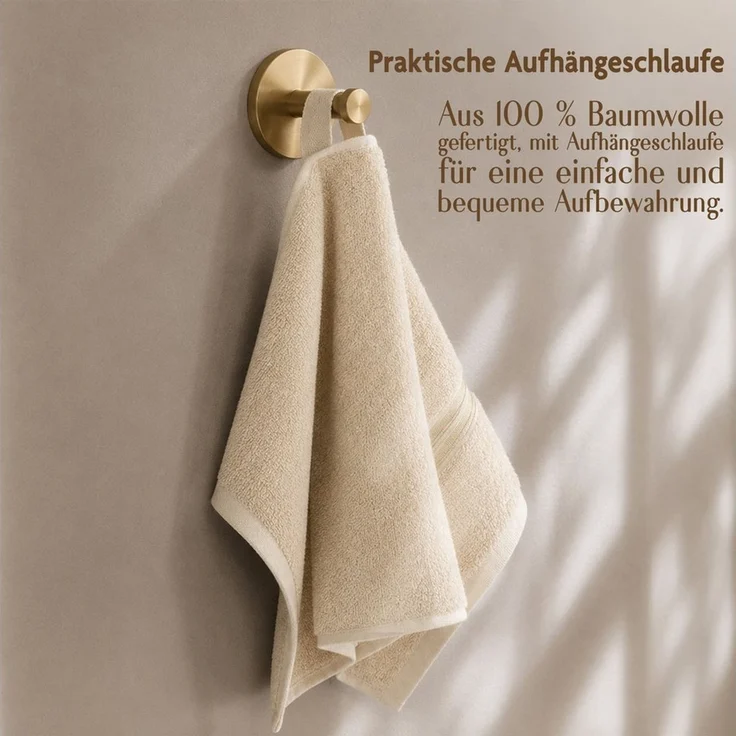 Hammetex Gästehandtücher 5er Set 30x50 cm, 100% Baumwolle Frottee – Bild 3