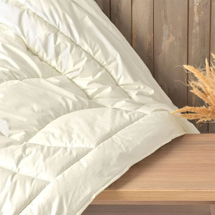 SEI Design Naturfaserbettdecke Schurwolldecke - Winterdecke 200x220 extra warm, Füllung: 100% Schurwolle, Bezug 100% Baumwolle – Bild 6