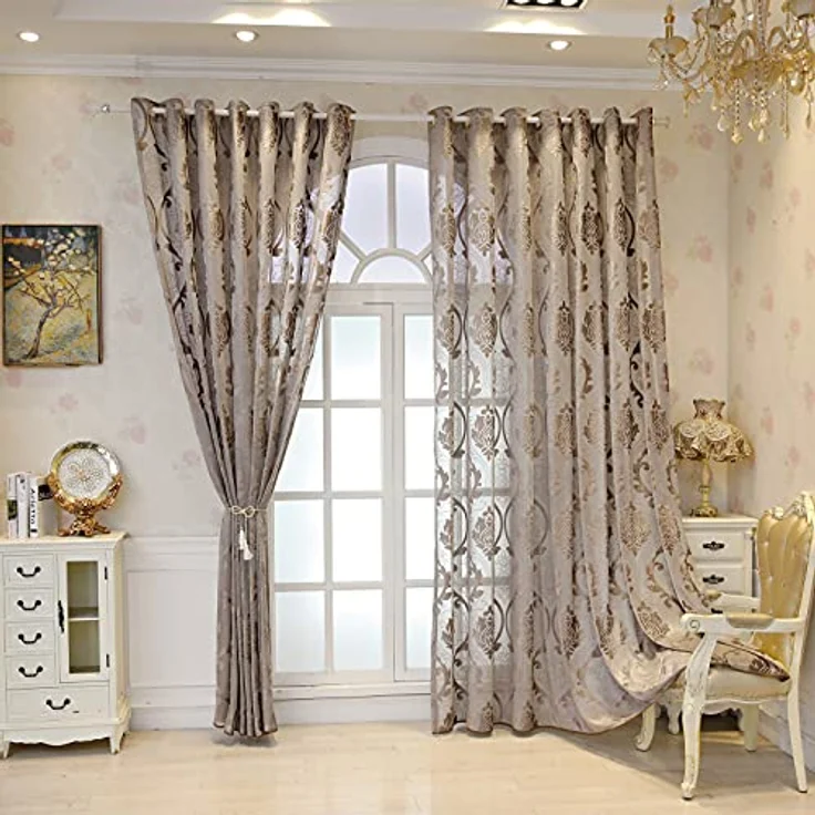 M&W DAS DESIGN Vorhang 200Bx245H Wohnzimmer Schlafzimmer​​ Mit ösen (1er), 2 für Paar – Bild 5
