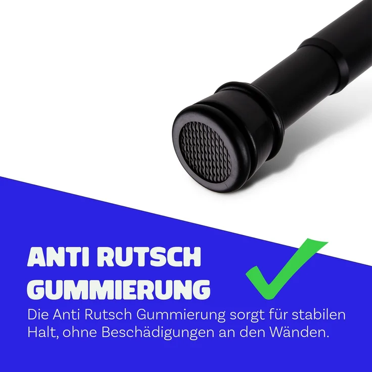 Verstellbare Vorhangstange - Spannstange zum Klemmen Schwarz Ø22/25 mm 60-90 cm – Bild 5