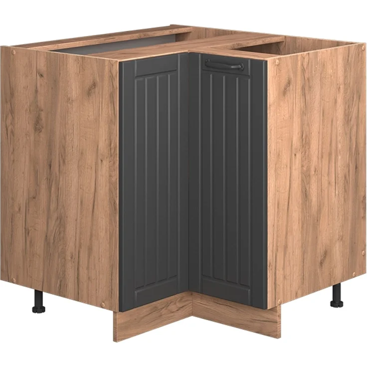 Eckunterschrank Fame-Line Dunkelgrau 80.5 cm , AP Anthrazit Vicco – Bild 1