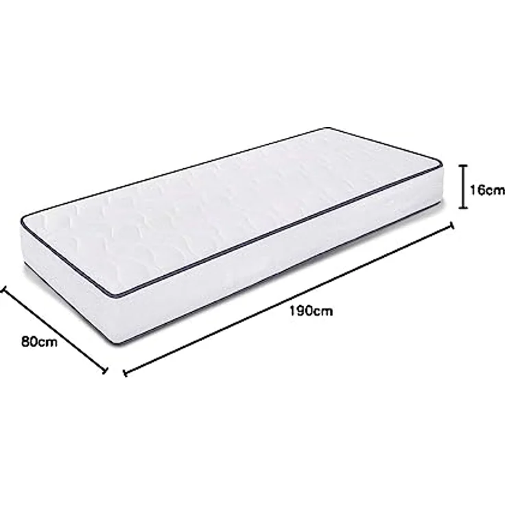 Matratze Memory 80x190, Höhe 16 cm - 100% Made in Italy - Antiallergisch, Antibakteriell, Antimilbe - Orthopädisch, Medizinisches Gerät | Primavera – Bild 3