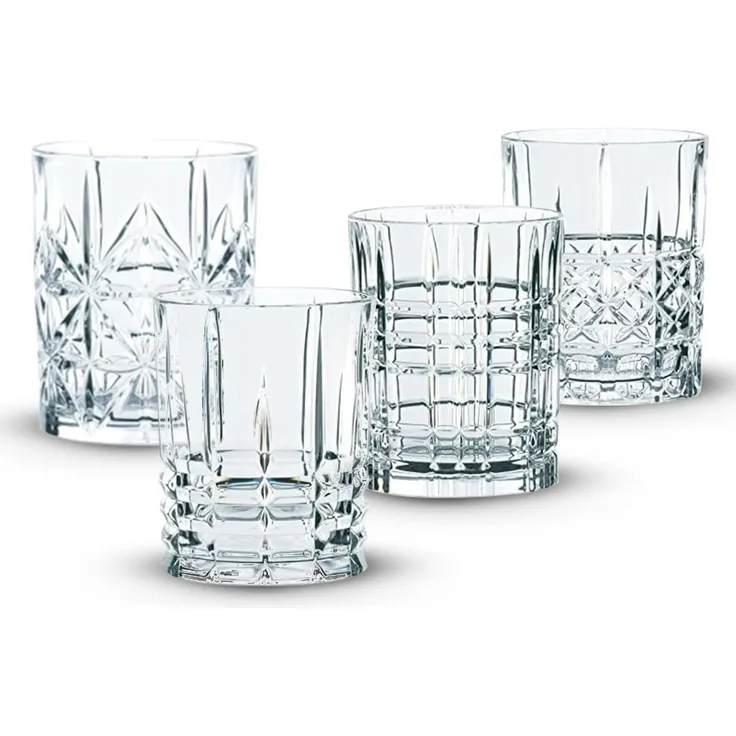 Nachtmann 4-teiliges Gläser Set, 345 ml, Highland, 95906, Trinkgläser aus Kristallglas, Tumbler spülmaschinenfest