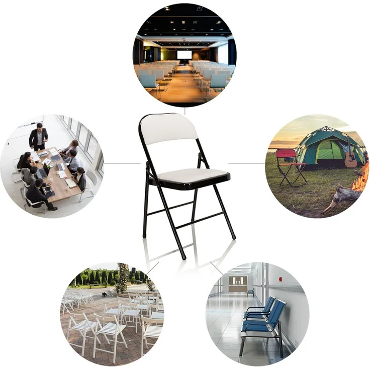 hjh OFFICE Besucherstuhl Konferenzstuhl TUDELA Kunstleder Weiß – Bild 8