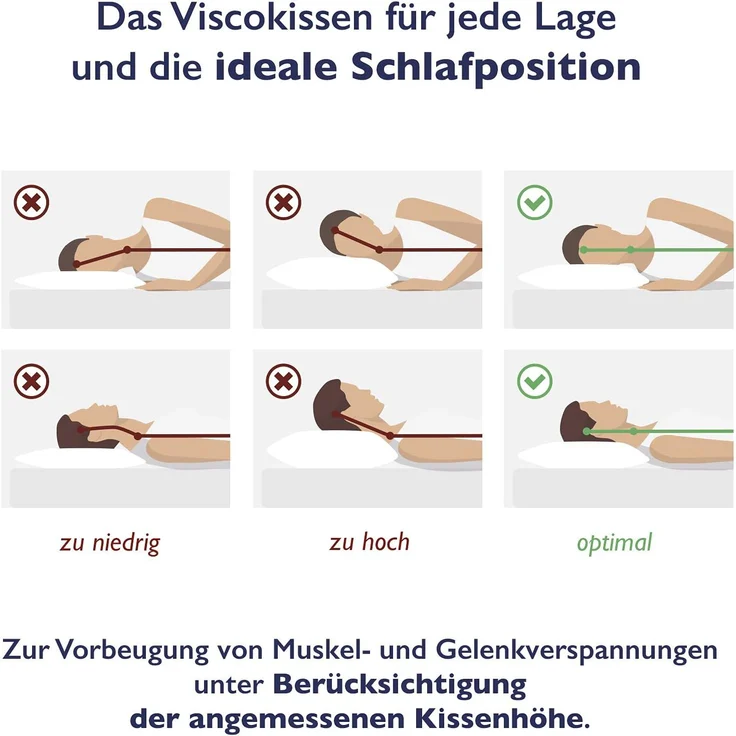 FMP Matratzen Manufaktur Kopfkissen, Cashmerebezug, 65x38 cm – Bild 7