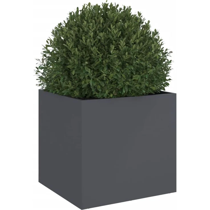 vidaXL Pflanzkübel Anthrazit 49x47x46 cm Stahl 841563 – Bild 3