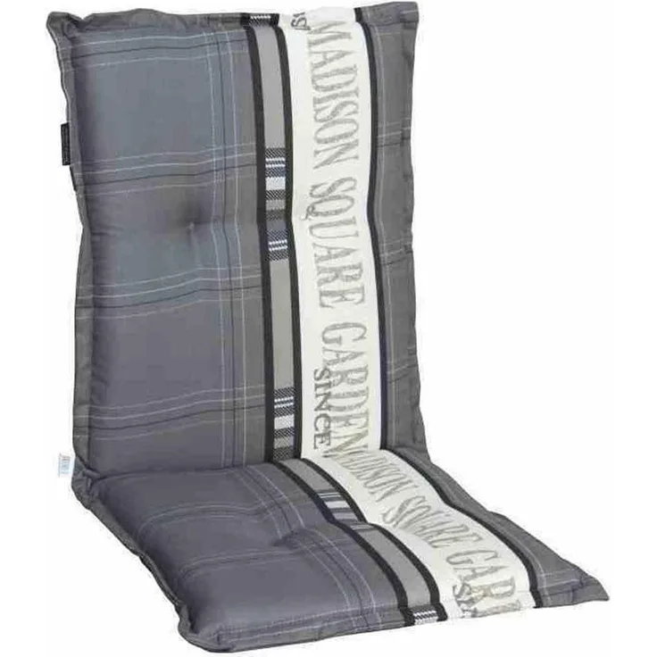 Madison Auflage für Sessel niedrig, Baumwollmischgewebe grau, 105 x 50 x 8 cm