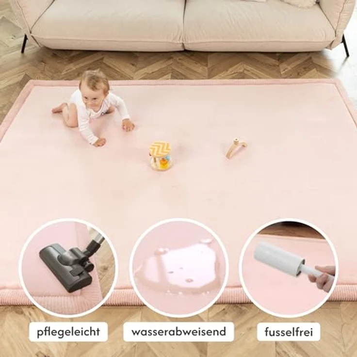 Hakuna Matte Kinderteppich mit Memory-Schaum, dicke & weiche Spielmatte 2,5 cm, Krabbelmatte, Höhe: 25 mm, Extra weich, Roll-_oder_faltbar, Hypoallergen, Schaumstoff – Bild 6