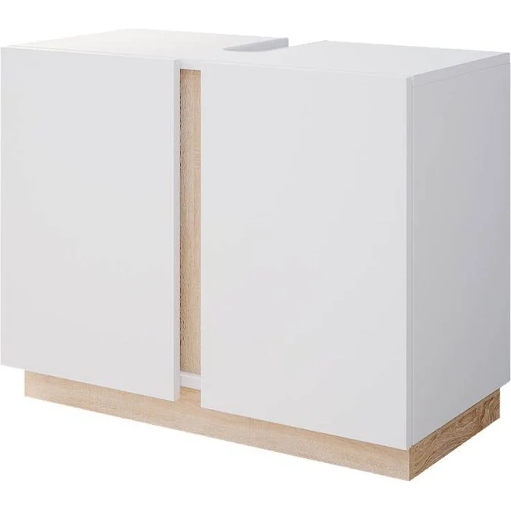 Waschbeckenunterschrank Gloria Weiß 70.4 x 55.5 cm mit 2 Türen Vicco – Bild 1