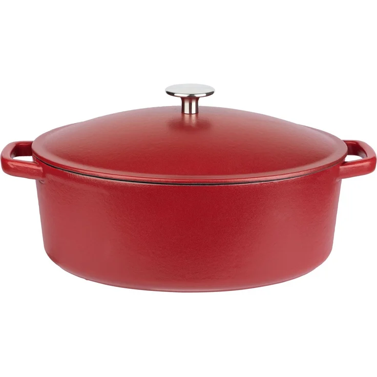 GSW Kochtopf Gusseisen Kochtopf Schmortopf 30 x 24 cm Induktion Spülmaschinenfe, Gusseisen – Bild 3