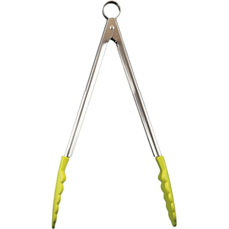 Koch- und Servierzange mit Verschluss, Grün, 30 cm
