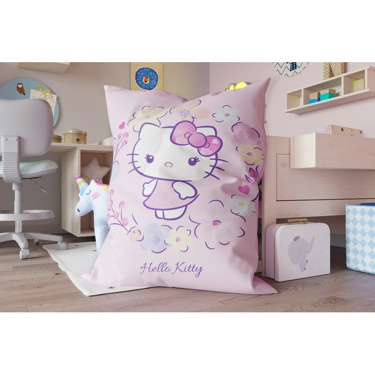 Green Bean® Kinder Sitzsack Hello Kitty 100x135cm mit 270 Liter hochwertiger EPS Perlen Füllung und waschbarem Motiv Wechsel-Bezug aus 100% Baumwoll – Bild 6