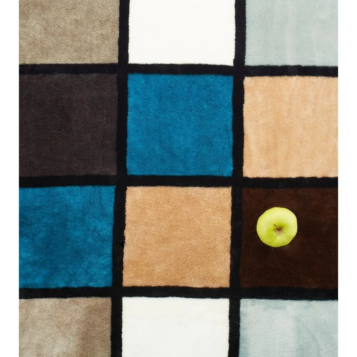 Wohndecke Antigua, Gözze, mit modernem Karo, Kuscheldecke, 150x200 cm – Bild 2