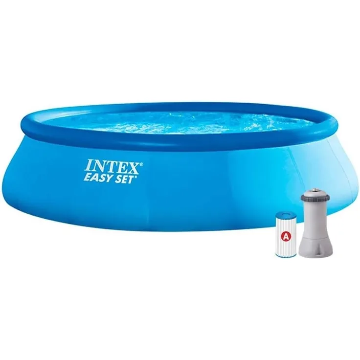 Intex Aufstellpool Easy Pool Set, blau, Ø457x107 cm