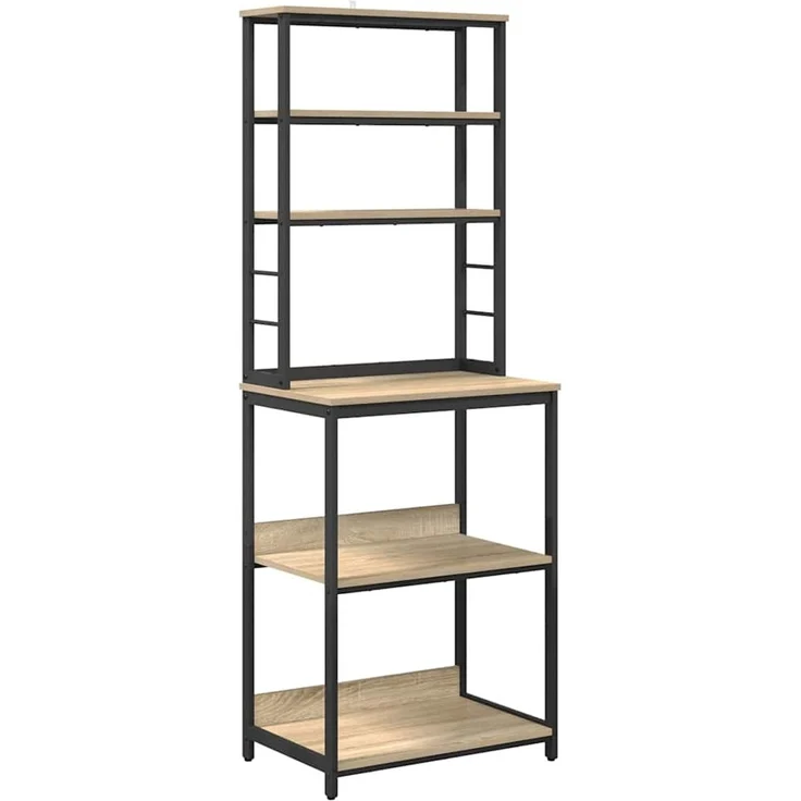 vidaXL Küchenregal Sonoma-Eiche 60 x 40 x 168 cm Holzwerkstoff 883881 – Bild 1