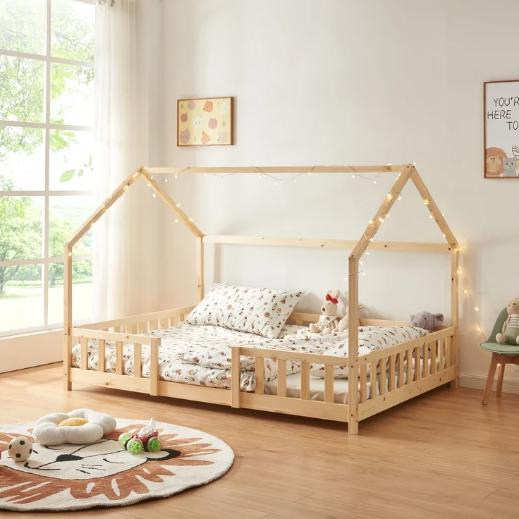 Hausbett Sisimiut 120x200 cm Holzfarben [en. casa] – Bild 1
