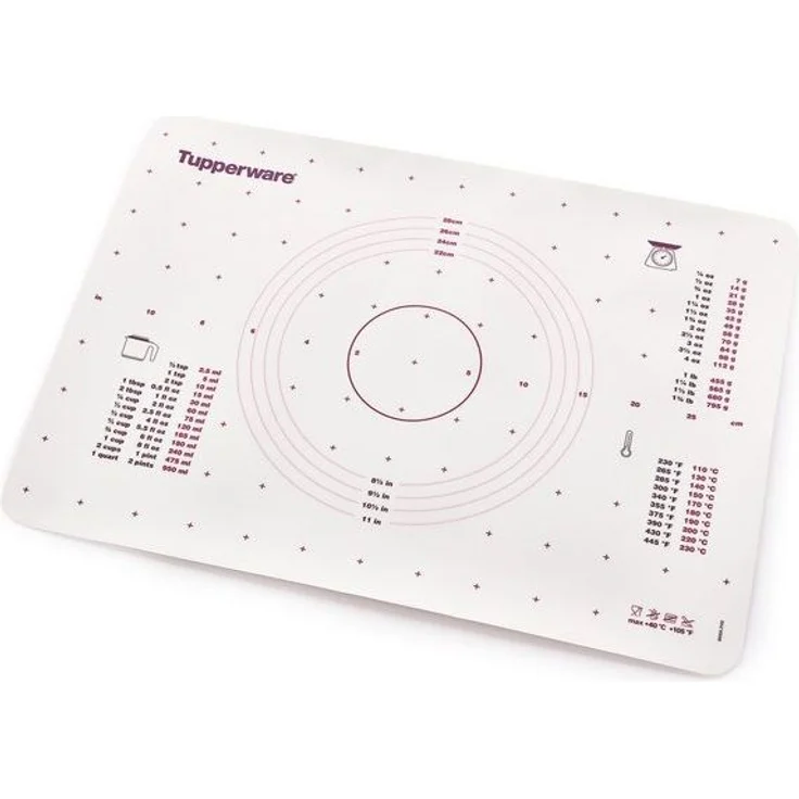 TUPPERWARE Backmatte Tupperware Teigunterlage lila, Rutschfeste Arbeitsunterlage – Bild 2