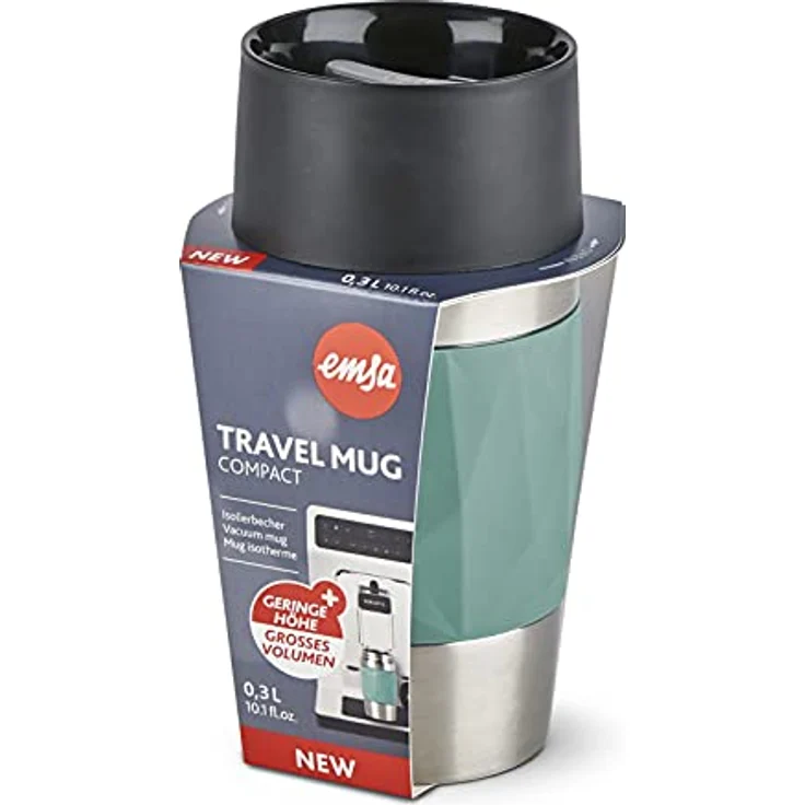 EMSA 'Travel Mug Compact' Thermobecher, Edelstahl, grün, 300 ml – Bild 14