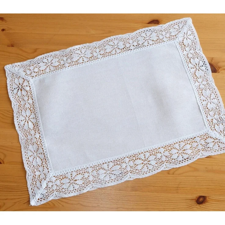matches21 HOME & HOBBY Tischdecke Tischläufer JANA feine Häkelkante Landhausstil Polyester 35x50 cm (1-tlg), Pflegeleicht & waschbar bei 30 °C – Bild 1