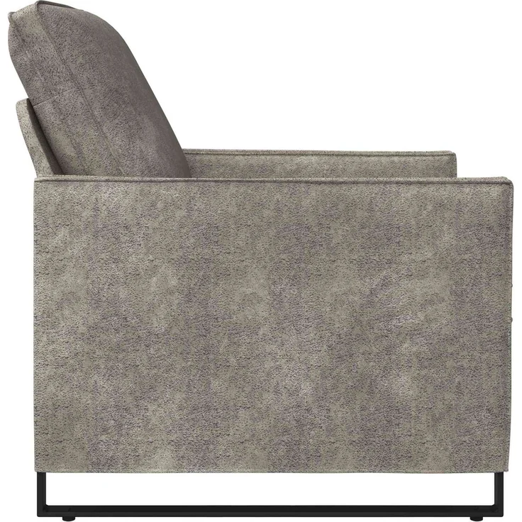 vidaXL Einzelsofa Hellgrau 70 x 81 x 82 cm Kunstwildleder 42040988 – Bild 3