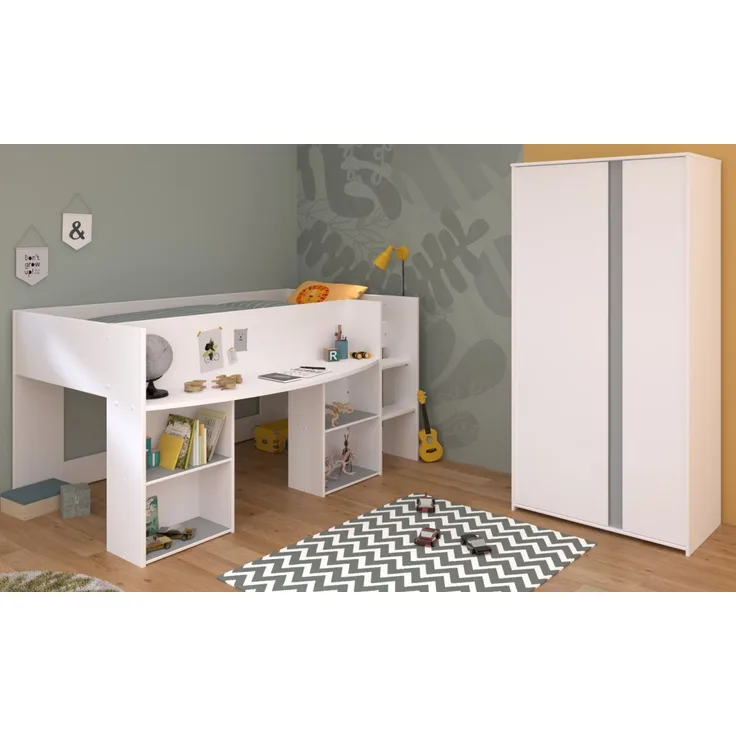Parisot Kinderzimmer und Jugendzimmer Pirouette in weiß Set 2-tlg.