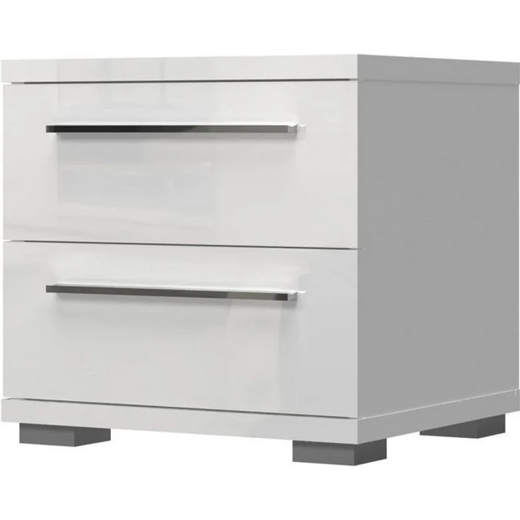 OTTO home Nachtkommode Piano, Nachttisch aus FSC-zertifiziertem Holzwerkstoff, Made in Europe (45/40/43 oder 61cm (B/T/H), ideal passend zum Boxspringbett), UV lackiert, hochglänzend, Soft-Close Funktion, 2 oder 3 Schubladen – Bild 4